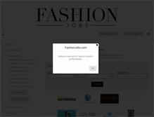 Tablet Screenshot of in.fashionjobs.com